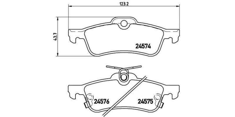 Brembo Brake Pads Rear Toyota Yaris 1.0/ ( Set Lh&Rh) (P83087)