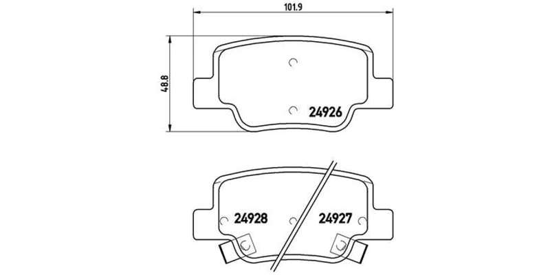 Brembo Brake Pads Rear Toyota Verso Ii ( Set Lh&Rh) (P83114)
