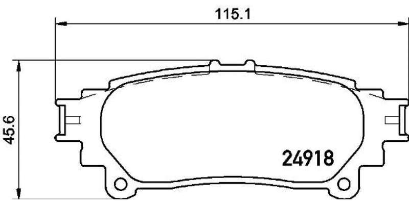 Brembo Brake Pads Rear Lexus Rx /Toyota ( Set Lh&Rh) (P83152)