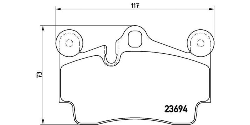 Brembo Brake Pads Rear Vw Toureg ( Set Lh&Rh) (P85070)