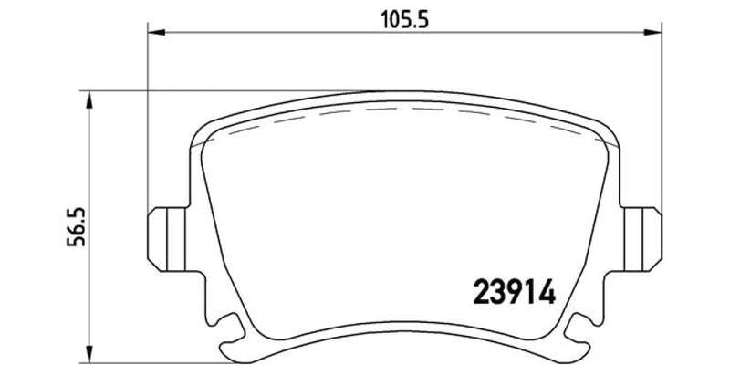 Brembo Brake Pads Rear Audi A3 8P/A4 B6/ ( Set Lh&Rh) (P85095X)