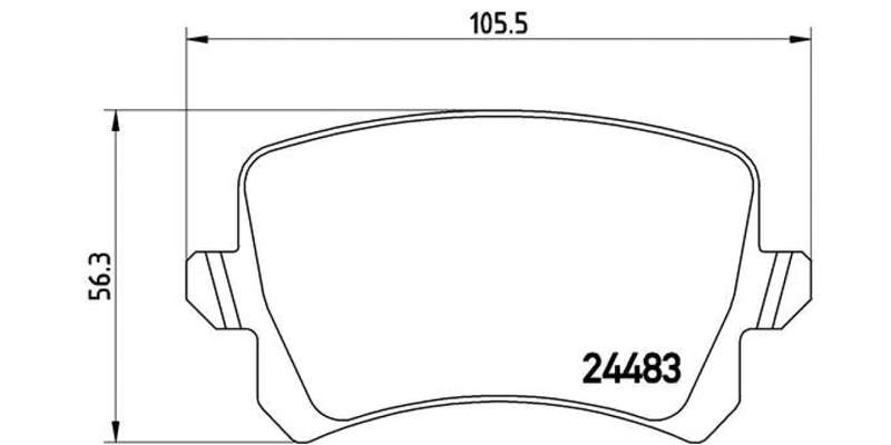 Brembo Brake Pads Rear Vw Vw Tiguan 2.0 ( Set Lh&Rh) (P85109)