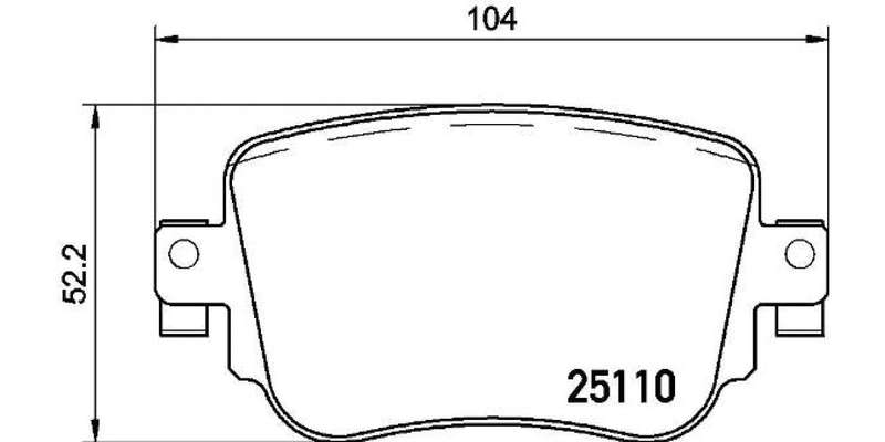 Brembo Brake Pads Rear Audi A1 2010-On ( Set Lh&Rh) (P85135)