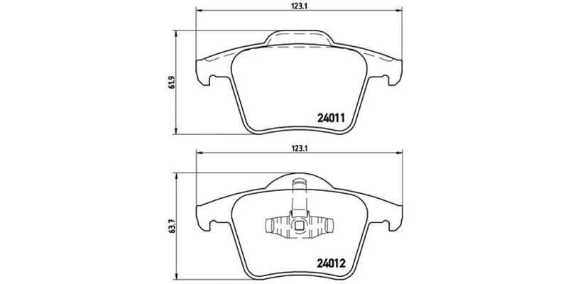 Brembo Brake Pads Rear Volvo Xc90 ( Set Lh&Rh) (P86019)