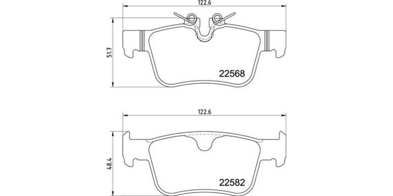 Brembo Brake Pads Rear Volvo ( Set Lh&Rh) (P86030)