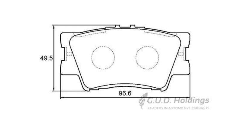 Brake Pads Rear Toyota Rav 4 [3][4] 2006 (SAFELINE D3795S) (SET LH & RH Wheel)