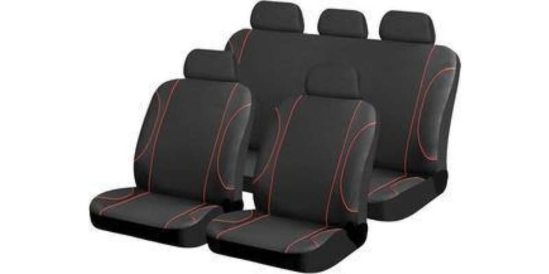 Car Seat Cover Car Seat Cover Set 11Pc Black Red
