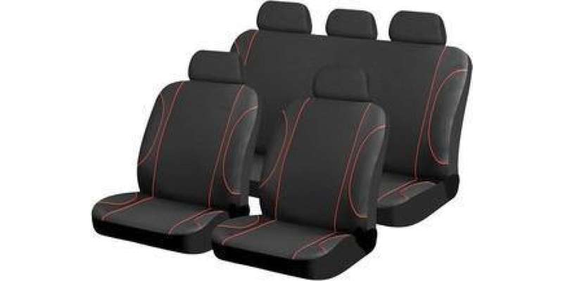 Car Seat Cover Car Seat Cover Set 11Pc Black Red