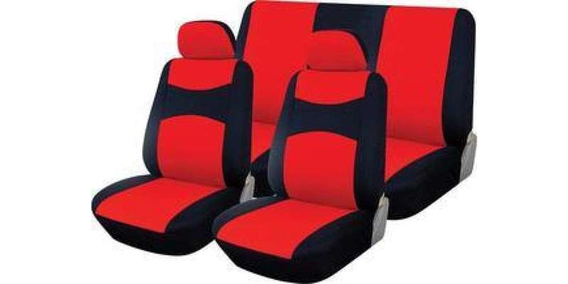Car Seat Cover Car Seat Cover Set 11Pc Black/Red