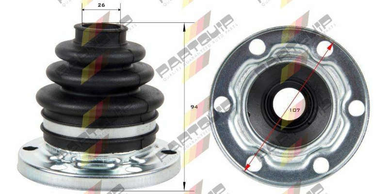 Cv Joint Boot & Clamps Bmw 98-07 530D, 530I, 540I, 725I, 728I, 735I, X5 3.0D, 3.0I, 4.4I, 4.6Is