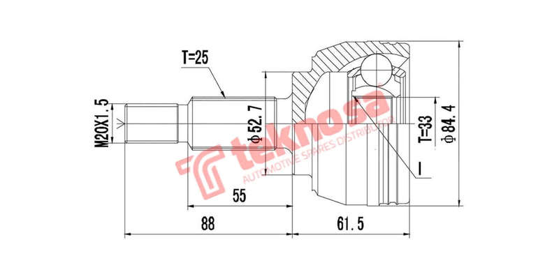 Cv Joint Outer Renault Captur,Fluence,Grand Scenic,Megane 1.9Dci,2.0I 2002>