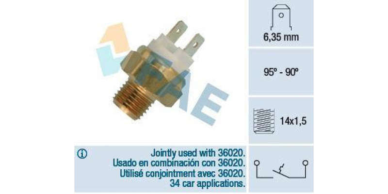 Fae-Fan Switch 95-90C M14X1 5 (36010)