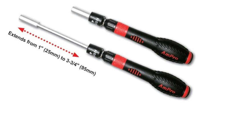 Gearless Extendable Precision Bit Driver Set AMPRO T32115