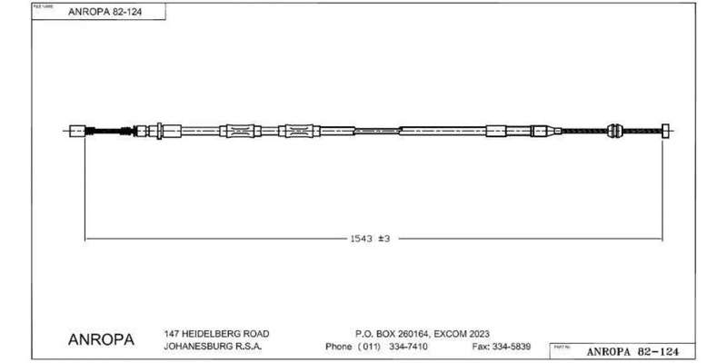 Hand Brake Cable Toyota Conquest