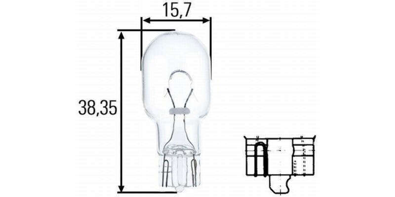 Hella Wedge Bulb -W16W (8Ga-008246-001)