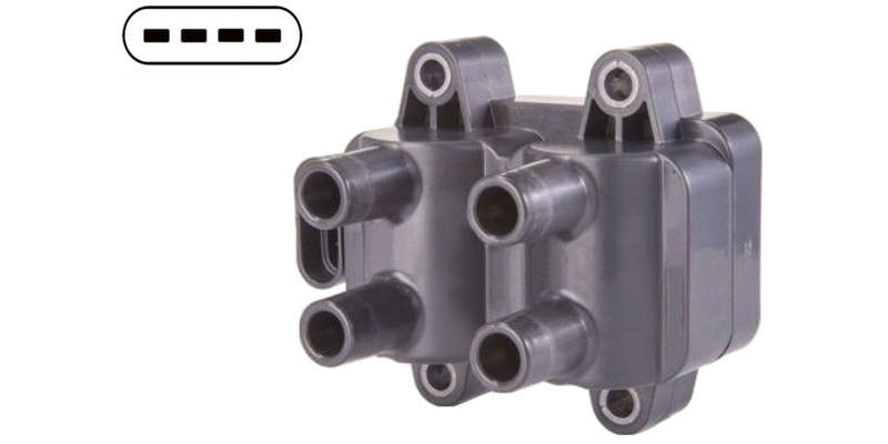 Ignition Coil Nissan NP200 1.6 8V (08-), Renault Clio II 1.2, 1.4, 1.6 (98-), Logan 1.6 (04-), Me...