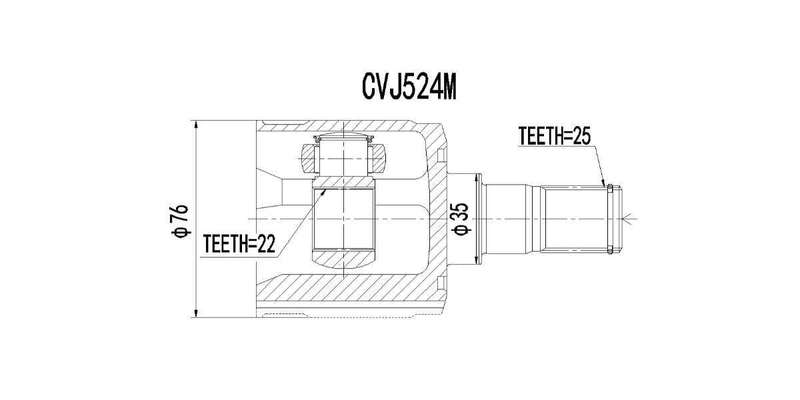 Inner Cv Joint Hyundai Getz 1.4i,1.6,1.5CRDi  2003- Cvj524M