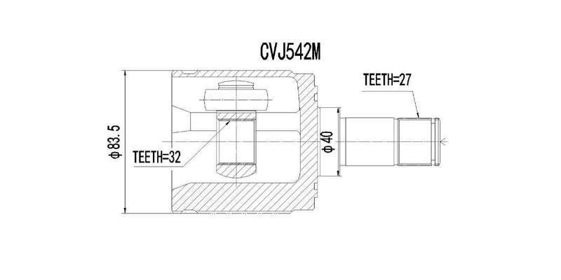Inner Cv Joint Honda CR-V III 2.0 i-Vtec,Civi (Right Front) - Cvj542M