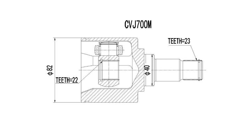 Inner Cv Joint Ford Escort 1.3L,1.6L,Xr3,Bantam,Rustler 1981-1994
