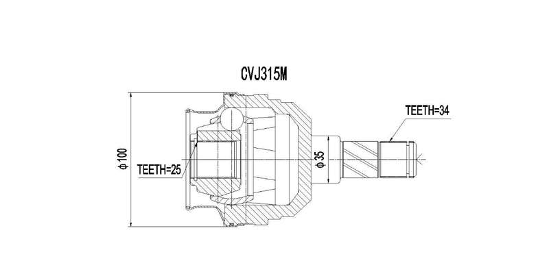 Inner Cv Joint Opel Astra 160I Estate,180I,200I,Kadett,Monza,Zafira 2001-2006,1987-1999