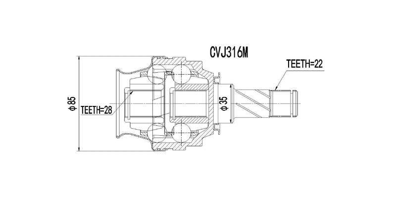 Inner Cv Joint Opel Corsa 130I,Tigra,Corsa 1996-2009