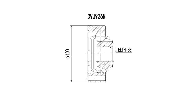 Inner/Outer Cv Joint Vw Kombi Multiple 1968-1999