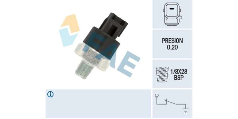 Oil Pressure Switch 0.2 1/8X28Bsp Citroen,Honda,Toyota (1Kr-Fe,K24,K20,2Jz,4Zz,1Zr,2Zr,1Ad,1Nr,2A...