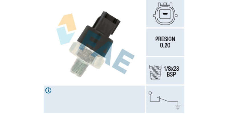 Oil Pressure Switch 0.2 1/8X28Hbsp Nissan (H16De,Mr20De,Yd22Eti,Qr25De,Ka24De,Yd25Ddti,Vq40De) (F...
