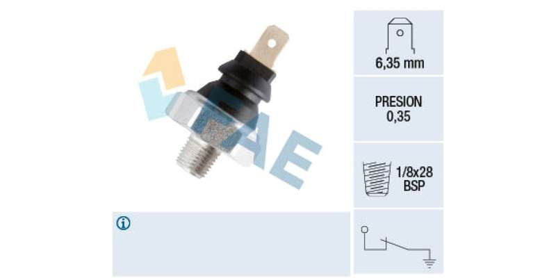 Oil Pressure Switch 0.35 1/8X28Bsp Cam Inyathi,Chana Bennie,Star,Chev Spark,Ford Husky,Hyundai Ac...