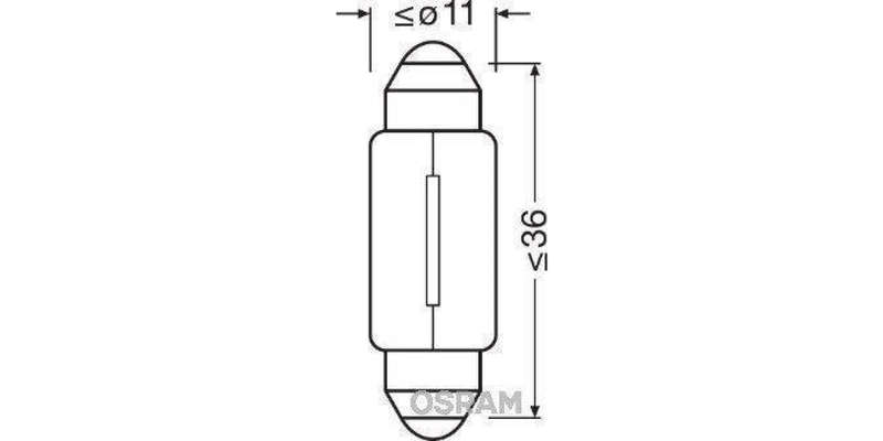 Osram Festoon Bulb 12V10W (G274)