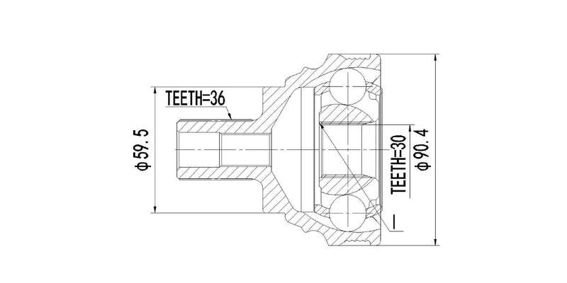 Outer Cv Joint Audi A3 2.0 Fsi 2004-2005