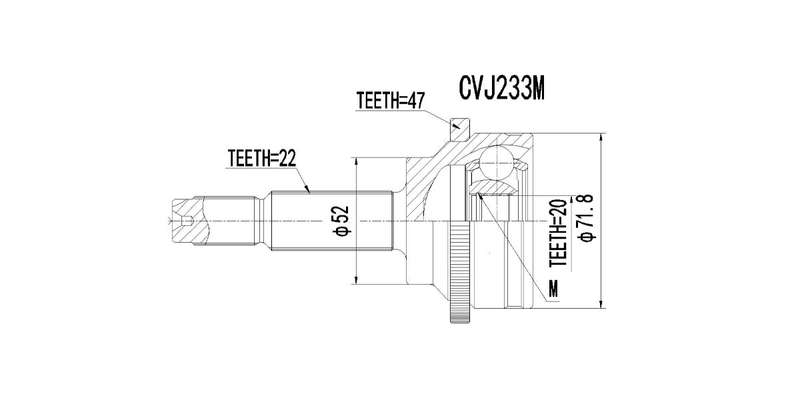 Outer Cv Joint Chev Spark 1.2 2010>