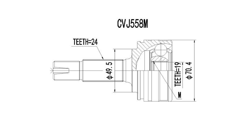 Outer Cv Joint Citroen C1 1.0,Peugeot 107 1.0,Toyota Aygo 1.0 2006-2015