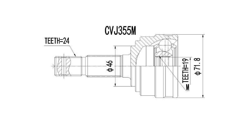 Outer Cv Joint Daihatsu Charade Cx,Gran Move,Move 1997-2008