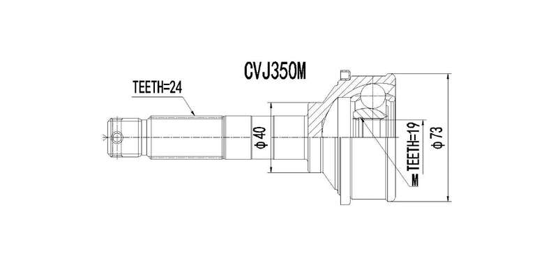 Outer Cv Joint Daihatsu Charade Cx,Turbo 1983-1985