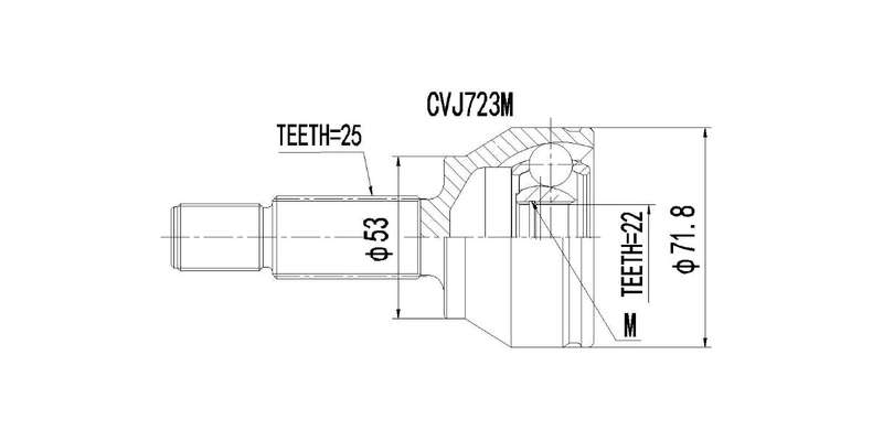 Outer Cv Joint Ford Fiesta[1] 1600 Rsi,Fiesta[2],Ford Ka 2000-2003
