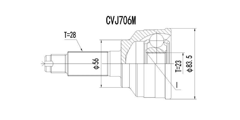 Outer Cv Joint Ford Telstar 2.0I,Kia Clarus,Mazda 626 1993-2000