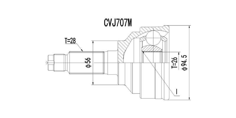 Outer Cv Joint Ford Telstar,Mazda 626,Mx 6 1993-1998