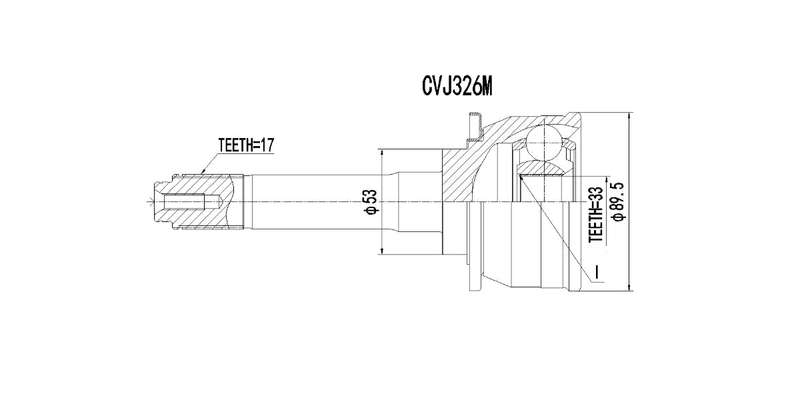 Outer Cv Joint Isuzu Kb250D & 4X4,Kb280Dt & 4X4 1989-2003