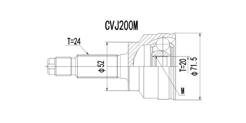 Outer Cv Joint Kia Picanto 1.1,Kia Pride 1.3 1997-2011