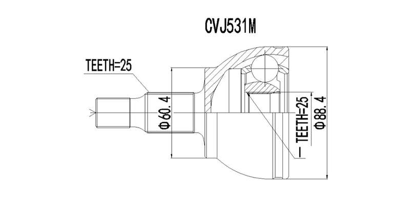 Outer Cv Joint Mercedes A180 Cdi [W169],B200 Turbo,B200 Cdi 2005-2013