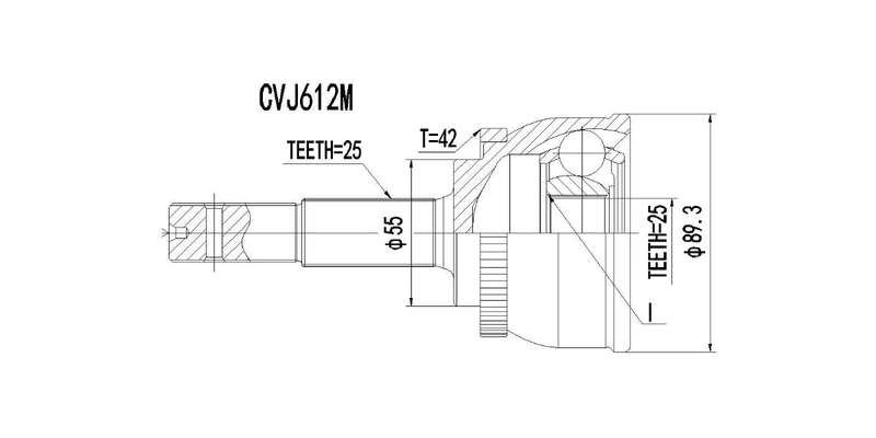 Outer Cv Joint Nissan Sabre 200 Gxi,Sti,200Gsi Sti [Sr20De] 1993-2002