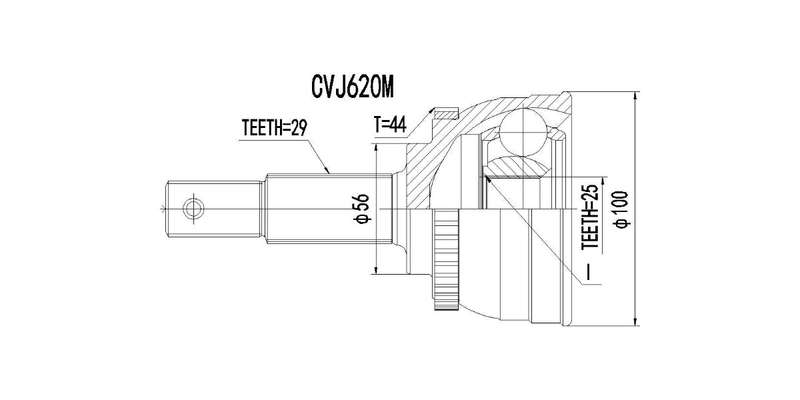 Outer Cv Joint Nissan X-Trail 2.0,2.2Td,2.5 2001-2008