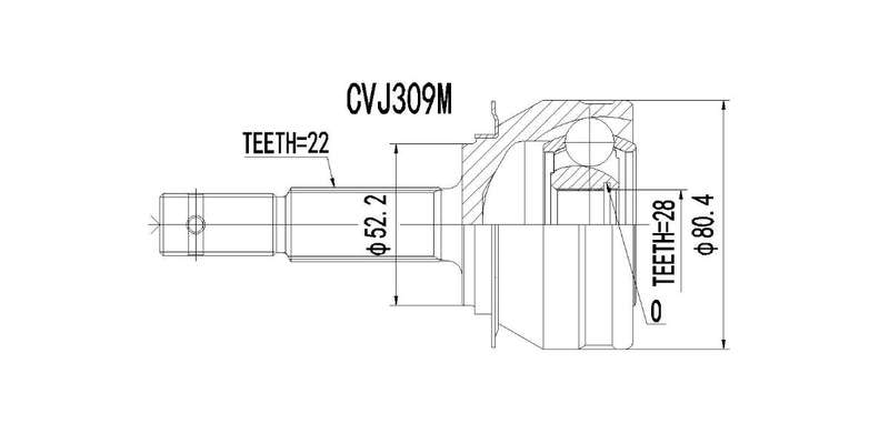 Outer Cv Joint Opel Astra 140I,Corsa 140I,160I 1996-2007