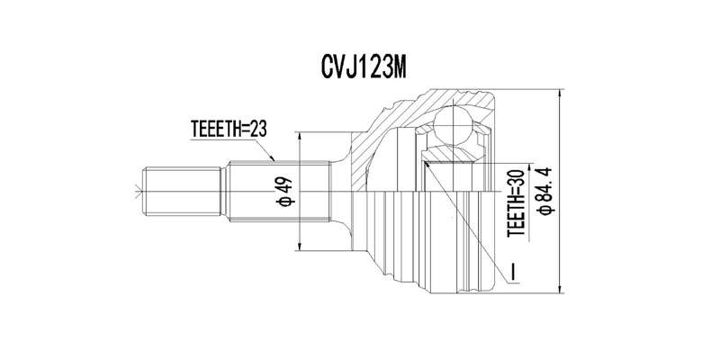 Outer Cv Joint Renault Clio Iii 1.6,Megane 2006-2013