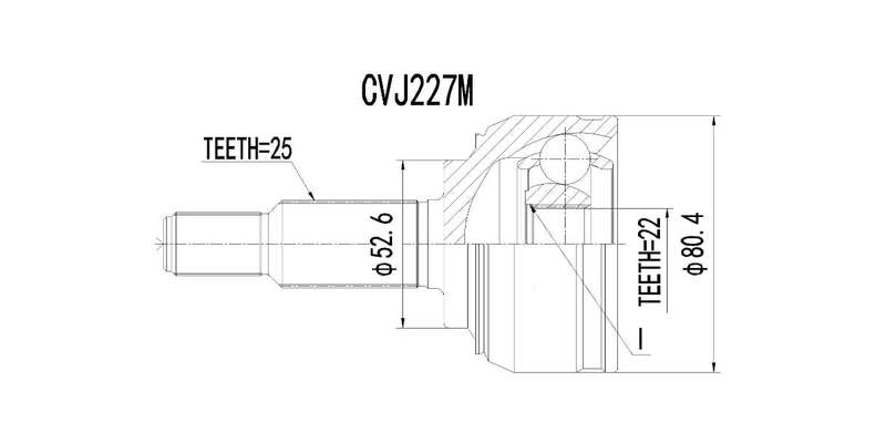 Outer Cv Joint Renault Scenic Ii 1.6 2004-2008
