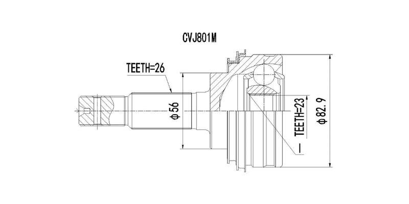 Outer Cv Joint Toyota Conquest 1300,1600,180I,Corolla,Tazz,Soluna 1984-2006
