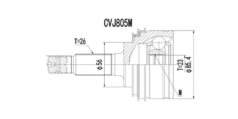Outer Cv Joint Toyota Tazz 130,160I 2001-2006