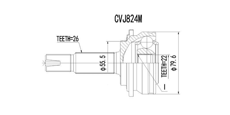 Outer Cv Joint Toyota Yaris 1.0 12V,1.3 2005-2016