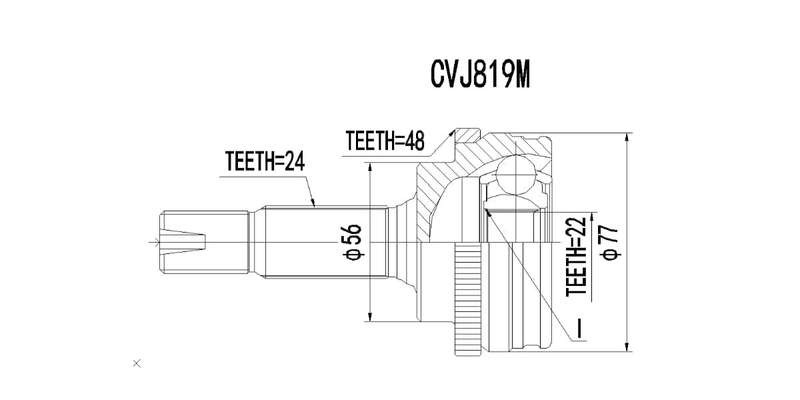 Outer Cv Joint Toyota Yaris 1.3 2005-2010